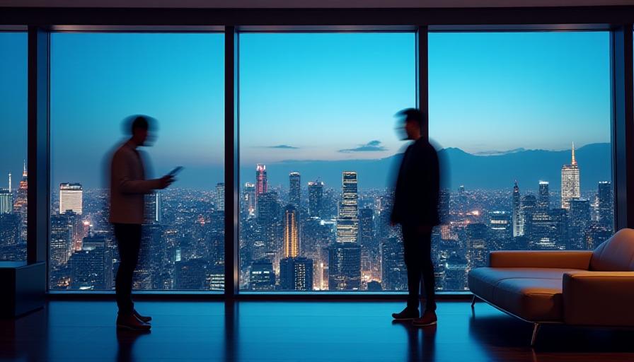 東京の近代的なオフィスビルとスカイライン